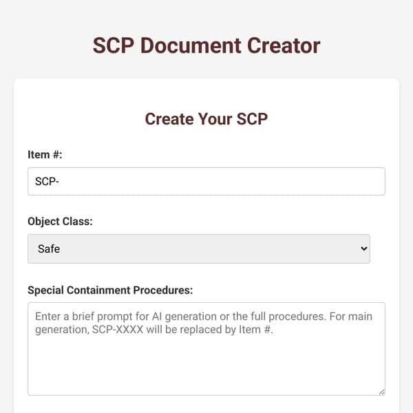 SCP Document Creator
