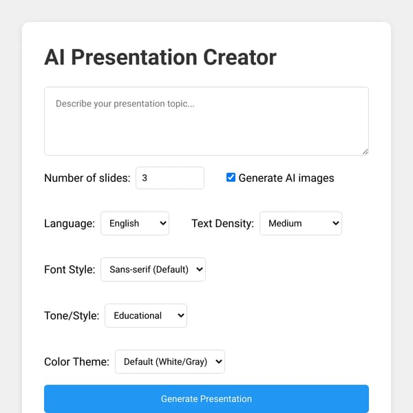 AI Presentation Creator