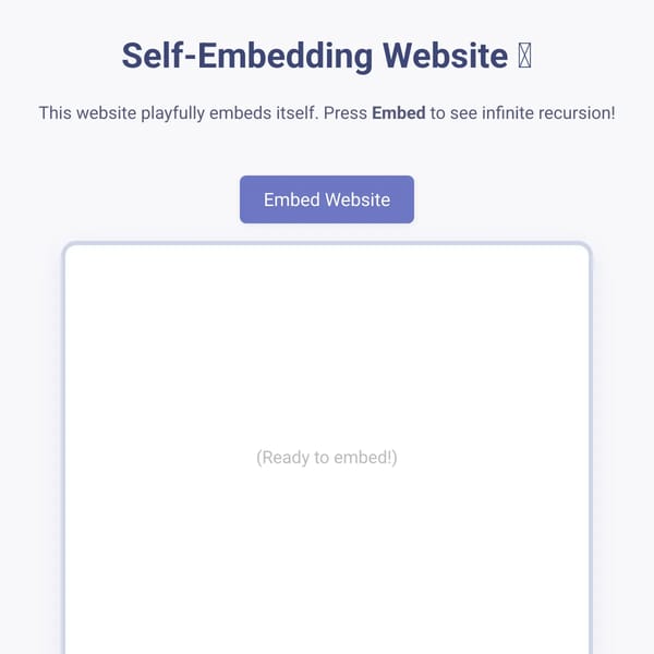 The Self-Embedding Website