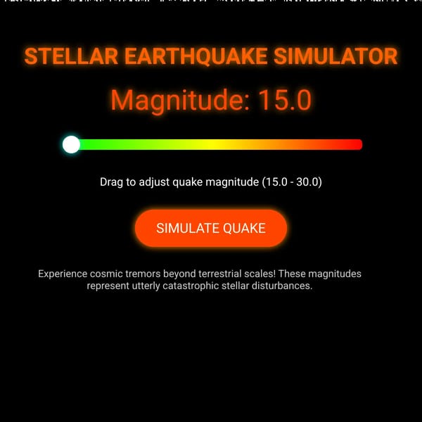 Stellar Earthquake Simulator
