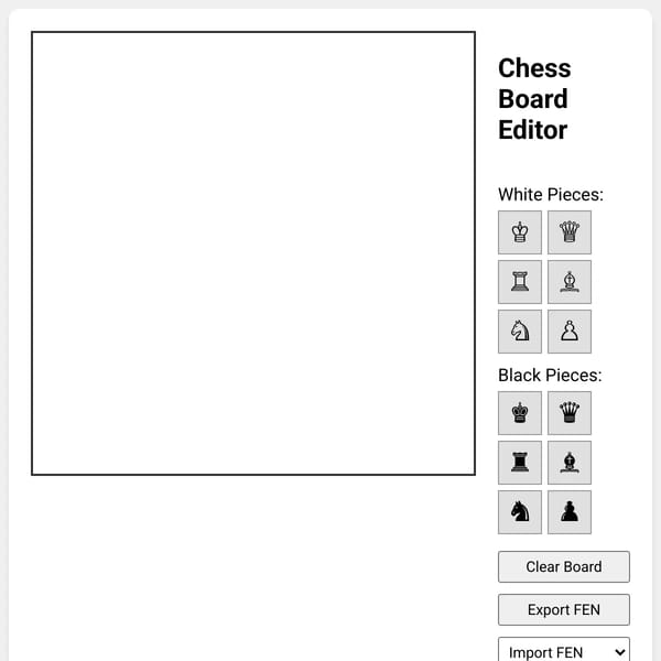 Chess Board Editor