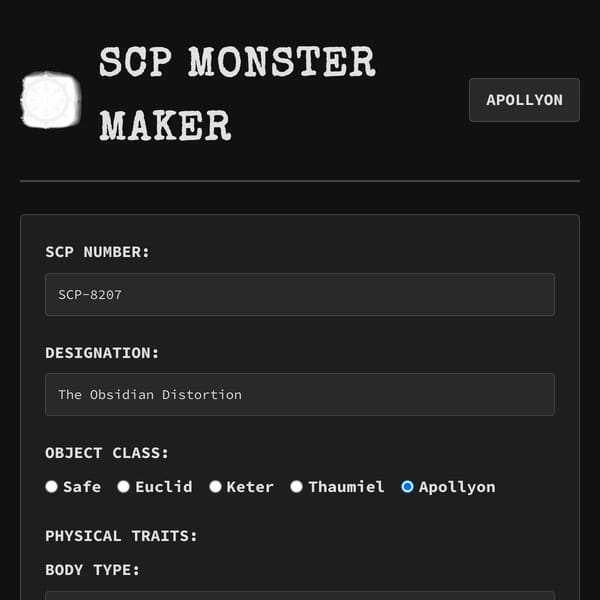 SCP Monster Maker