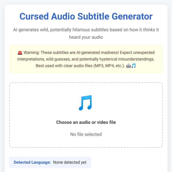Cursed Audio Subtitle Generator
