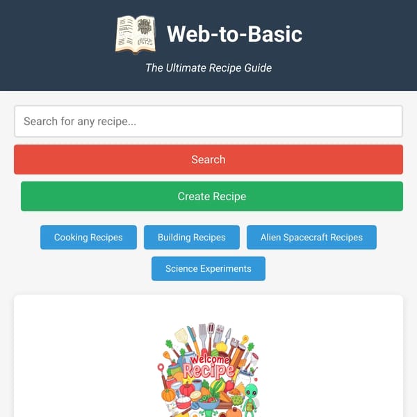 Web-to-Basic: The Ultimate Recipe Guide