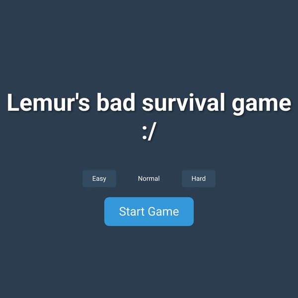 Lemur's bad survival game