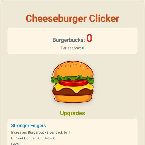 Cheeseburger Clicker