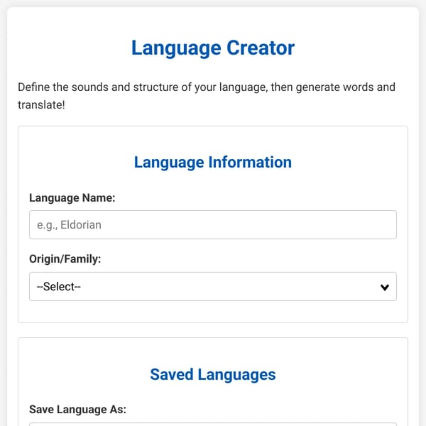 Language Creator