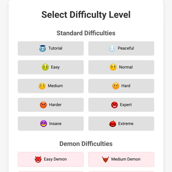 Difficulty Selection