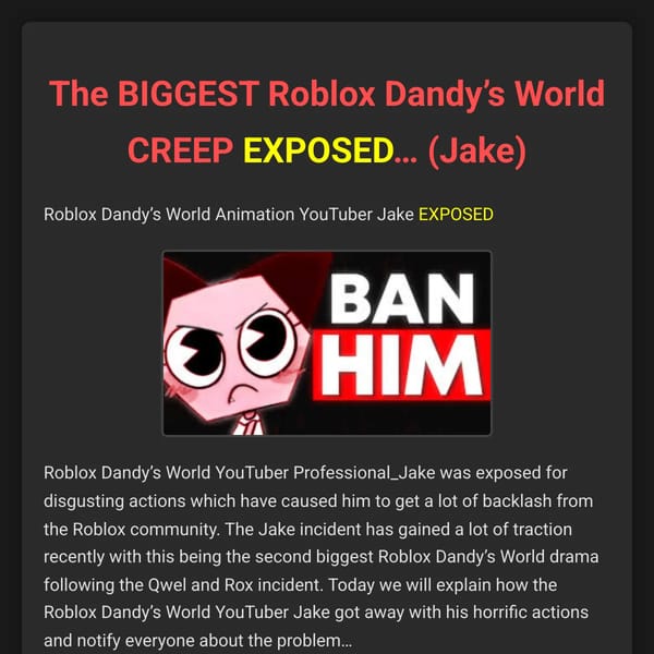 Roblox Drama EXPOSED