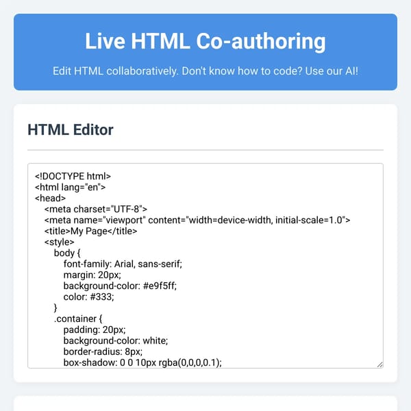 HTML Collaboration