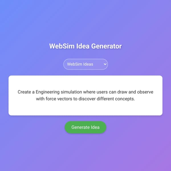 WebSim Idea Generator