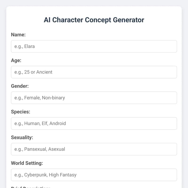 Character Concept Generator