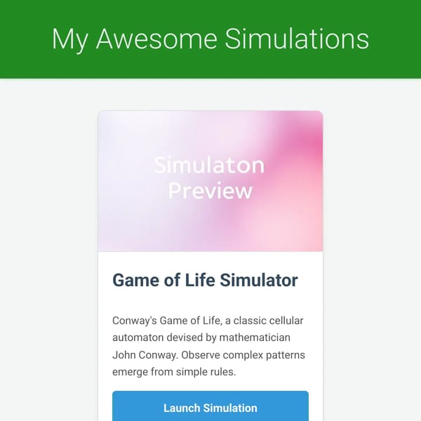 My Simulations Hub