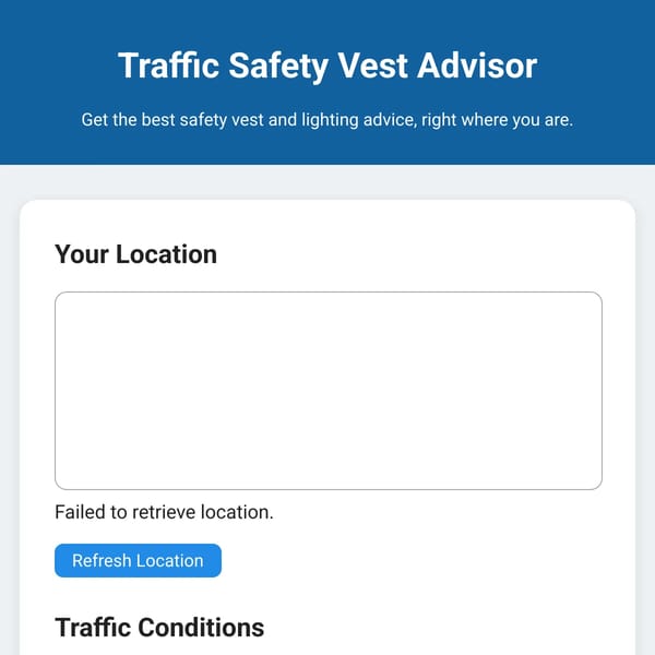 Traffic Safety Vest Advisor