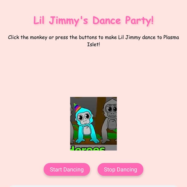 Jimmy dances to plasma islet from msm