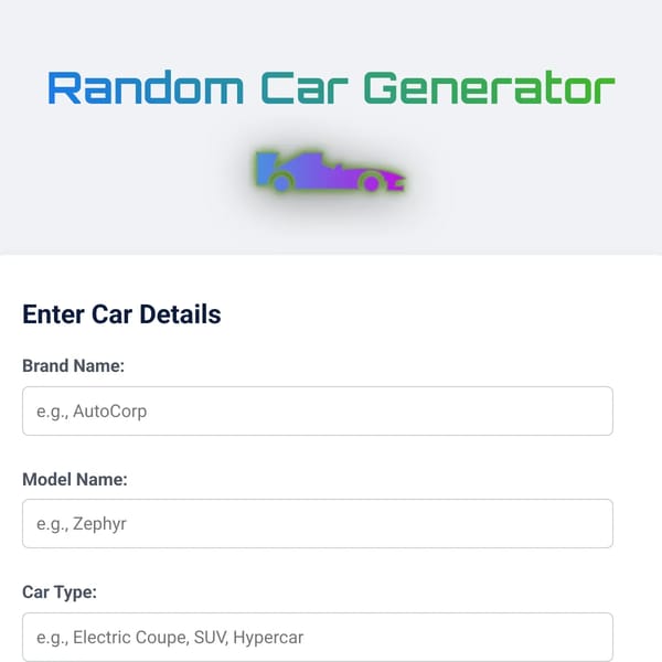 Random Car Generator