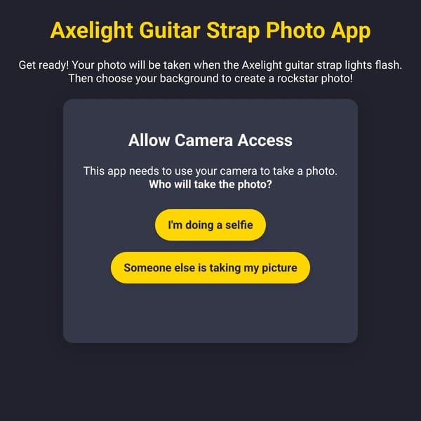 Axelight Guitar Strap Photo App