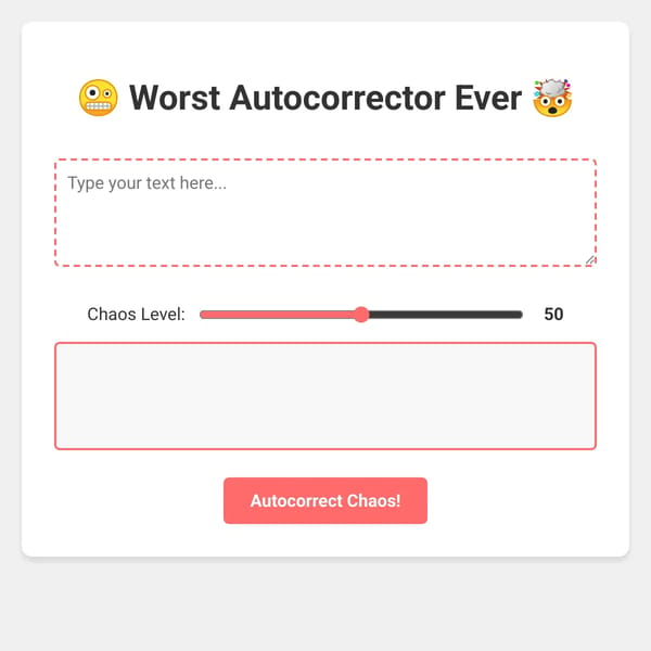 Worst Text Autocorrector