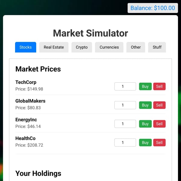 Stock Market Sim