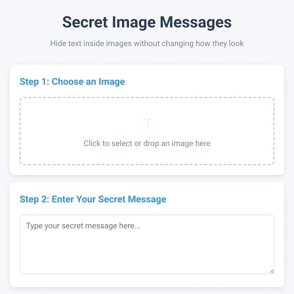 Hide text in images