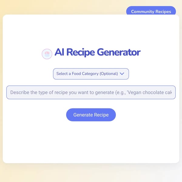 AI Recipe & Image Generator