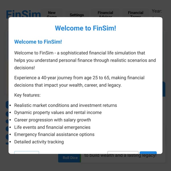 FinSim - Personal Finance Board Game