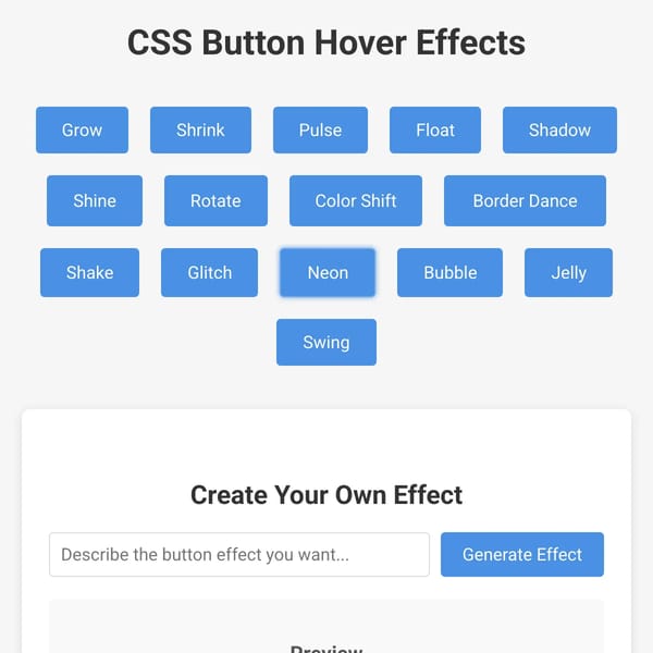CSS Button Hover Effects