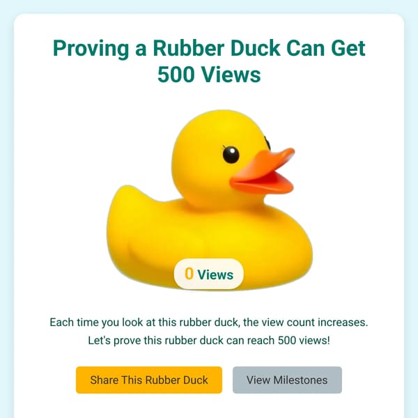 Rubber Duck View Counter