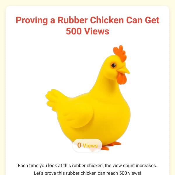 Rubber Chicken View Counter