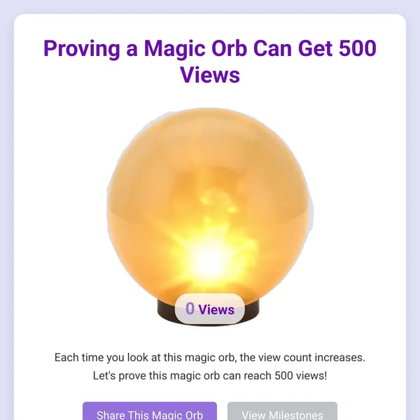 Magic Orb View Counter