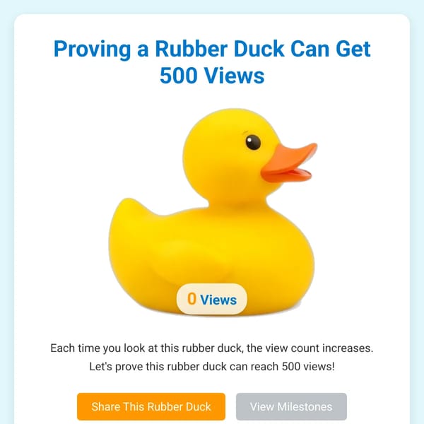 Rubber Duck View Counter
