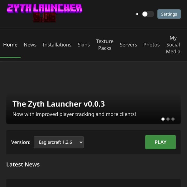 Zyth Launcher - Eaglercraft Launcher