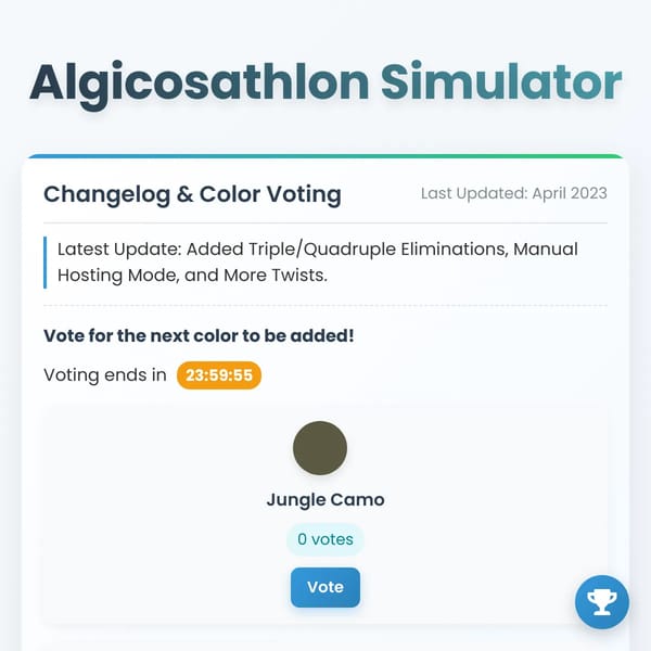 Algicosathlon Simulator