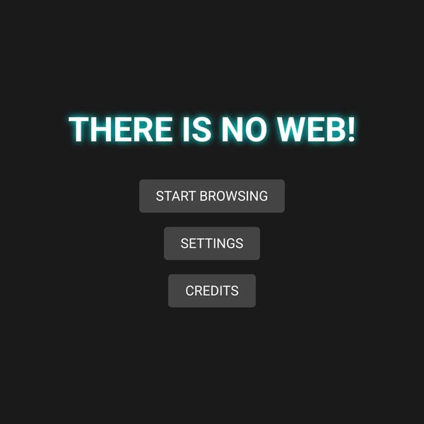 there is no.. web!
