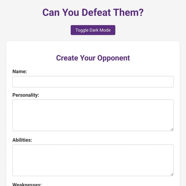 Can You Defeat Them?