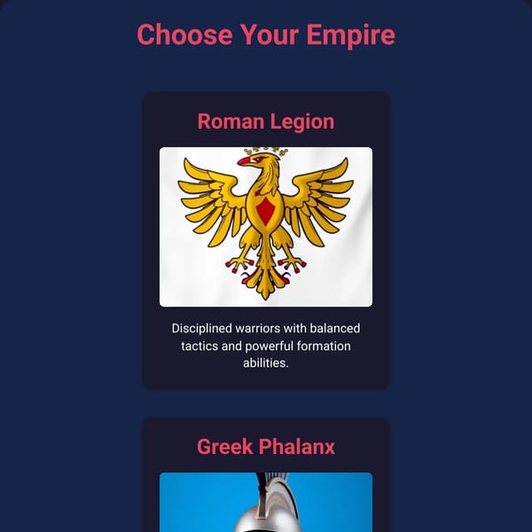 Basic Roman themed Card game