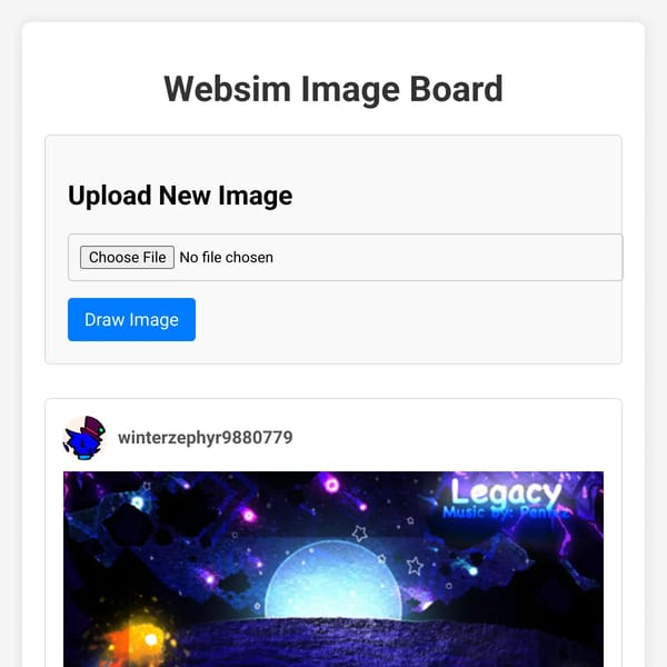 Websim Image Board