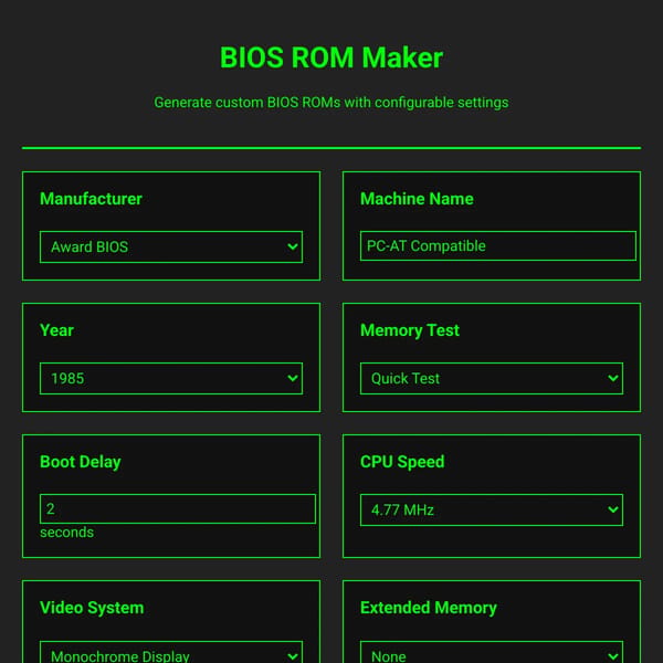 BIOS ROM Maker