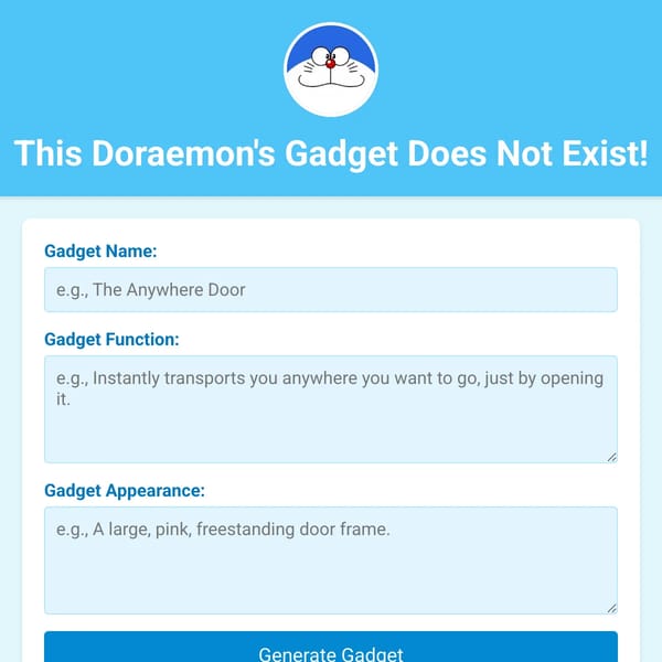 This Doraemon's Gadget Does Not Exist [Fixed!]