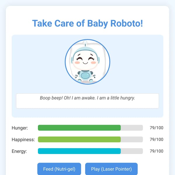 Baby AI Robot Care