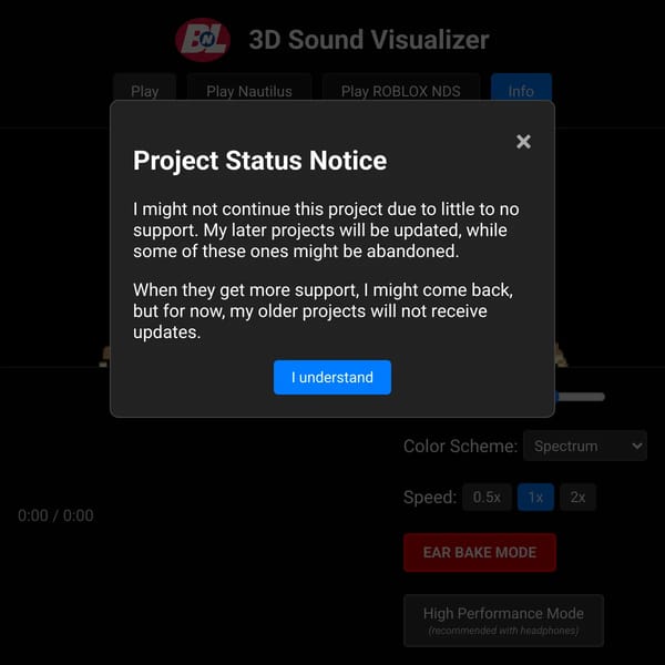 3D Sound Visualizer (discontinued)