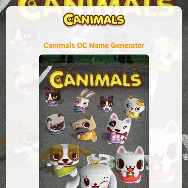 Canimals OC Name Generator