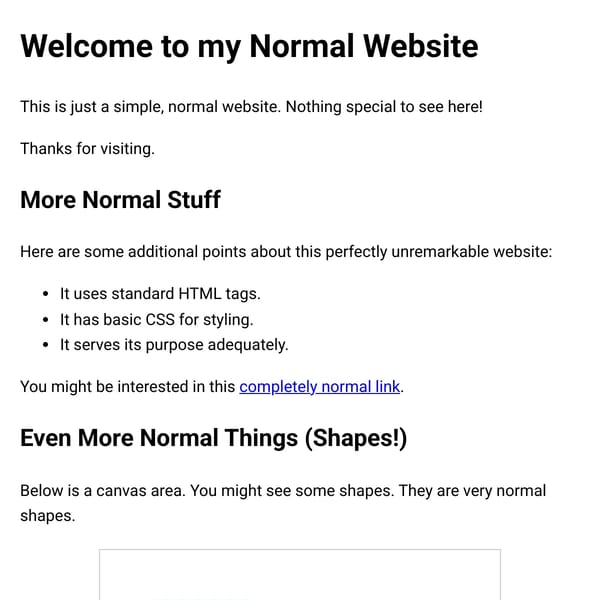 My Normal Website