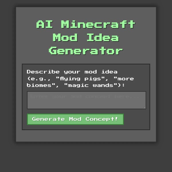 AI Minecraft Mod Idea Generator