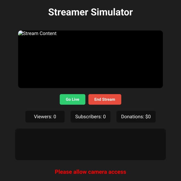 Streamer Simulator