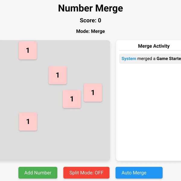 Number Merge Game