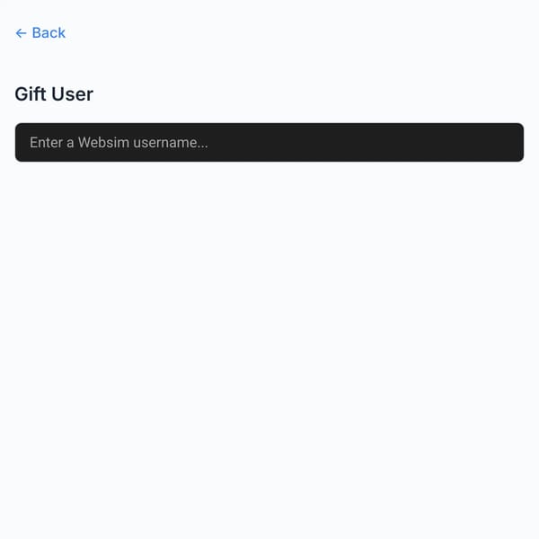 gift system - websim concept
