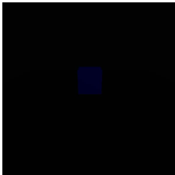 cube in black area