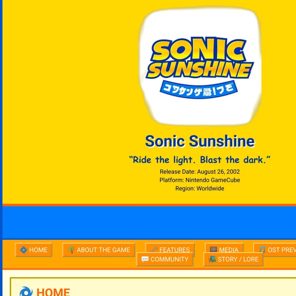 Sonic Sunshine - Official Website