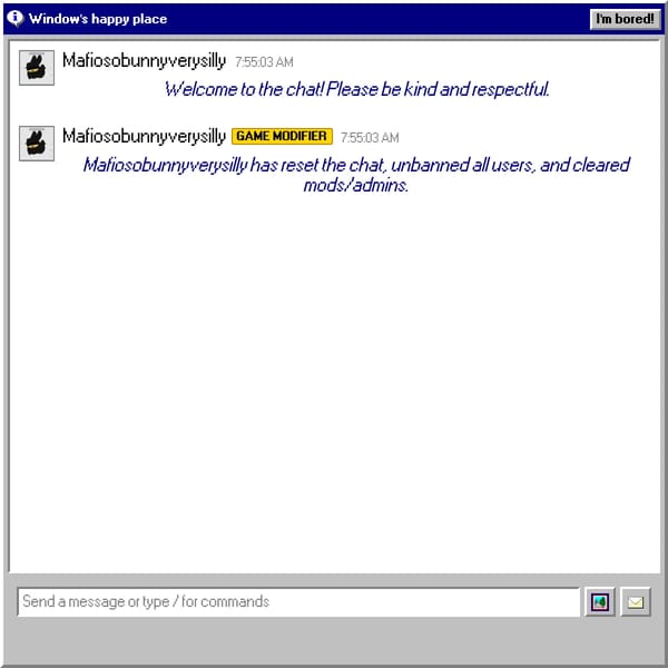 Chat Room - Windows 98 Style